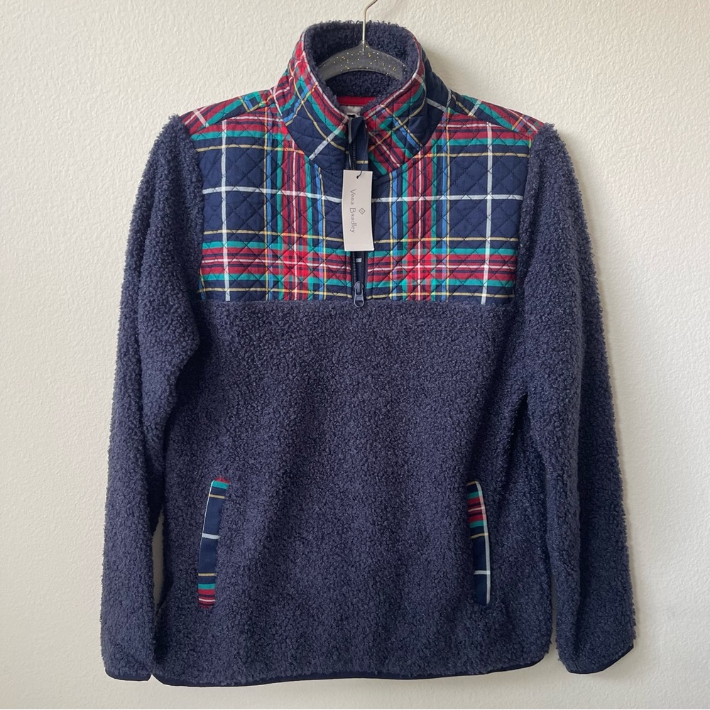 VERA BRADLEY Teddy Fleece Pullover Tartan Plaid BRAND NEW WITH TAG - Picture 4 of 11